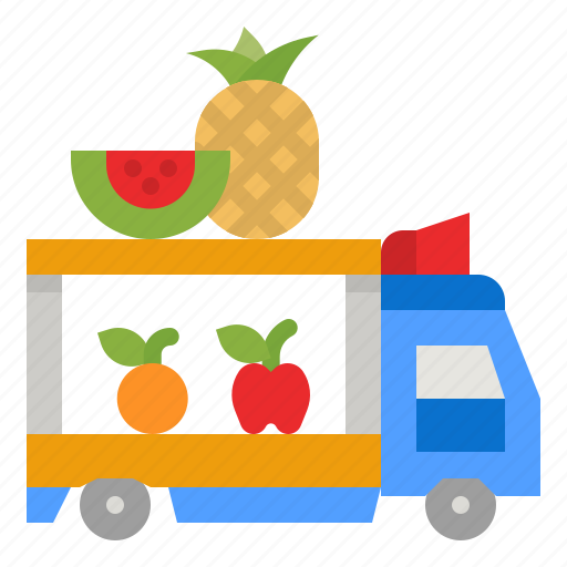 Fruit, food, truck, delivery, trucking icon - Download on Iconfinder