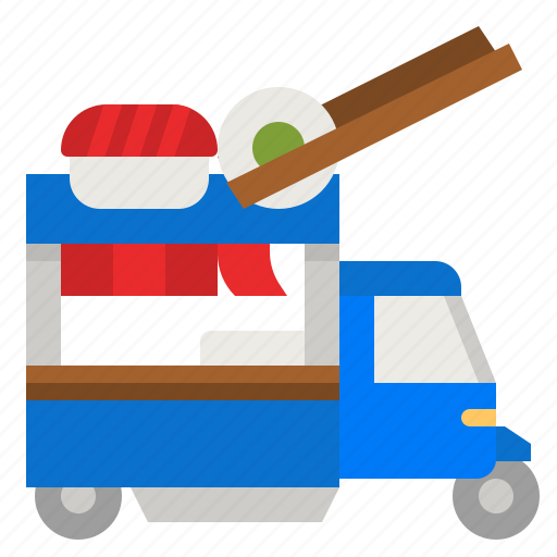 Sushi, food, truck, delivery, trucking icon - Download on Iconfinder