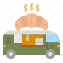 croissant, food, truck, delivery, trucking