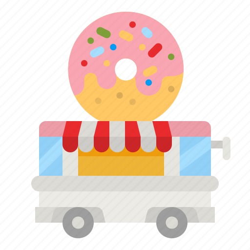 Donut, food, truck, delivery, trucking icon - Download on Iconfinder