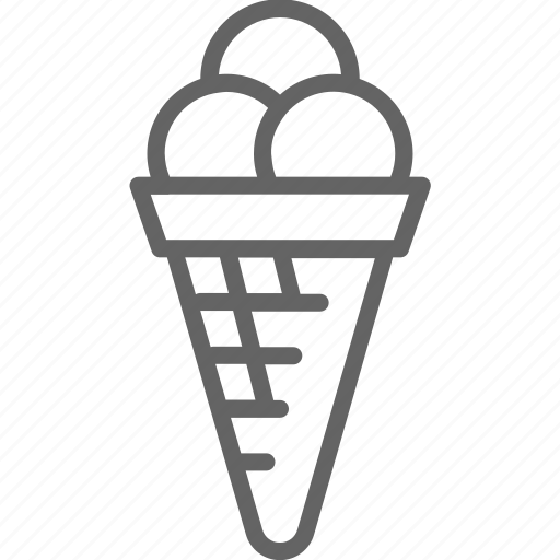 Ball, cone, cream, food, ice, truck, waffle icon - Download on Iconfinder