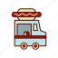 food, hot dog, truck 