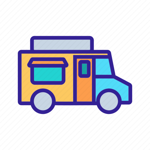 Food, restaurant, silhouette, street, tent, truck, van icon - Download on Iconfinder