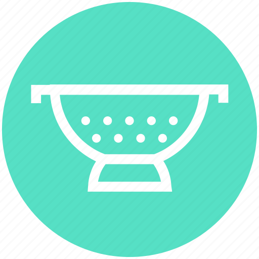 Colander, food drainer, food strainer, kitchen, kitchen sieve, rice strainer, sieve icon - Download on Iconfinder