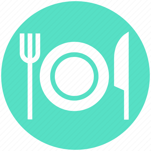 Eating, flatware, fork, knife, plate, tableware, utensil icon - Download on Iconfinder