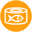 box, fish, fish food, food, metal cans, preservation 