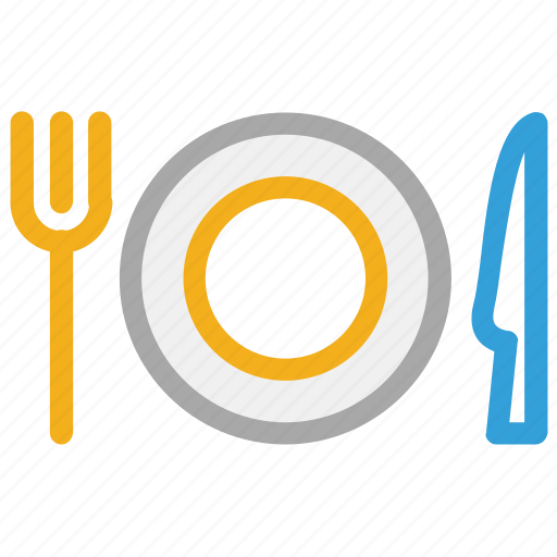 Cutlery, fork, knife, plate icon - Download on Iconfinder