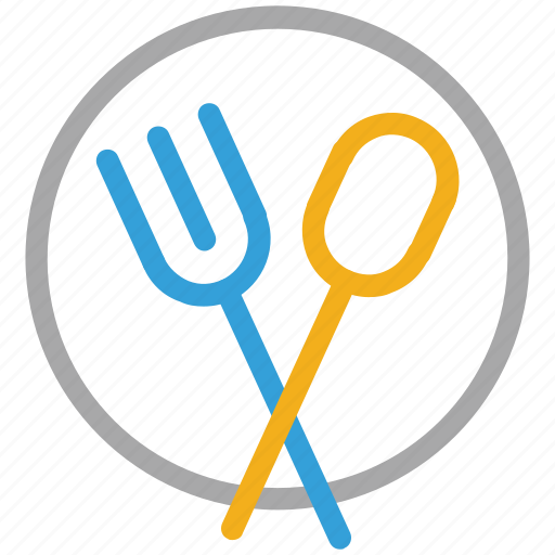 Cutlery, fork, plate, spoon icon - Download on Iconfinder