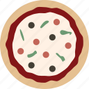 pizza, whole