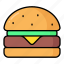 burger, fast, food, fast food, hamburger 