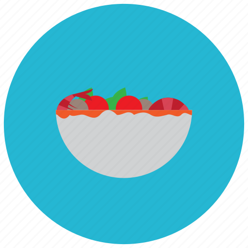 Bowl, food, meals, salad, sauce, shrimp icon - Download on Iconfinder