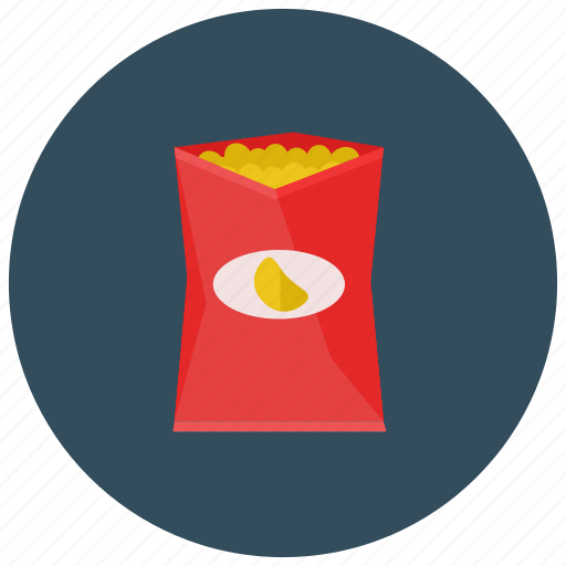 Bag, chips, food, meals, open, snack icon - Download on Iconfinder