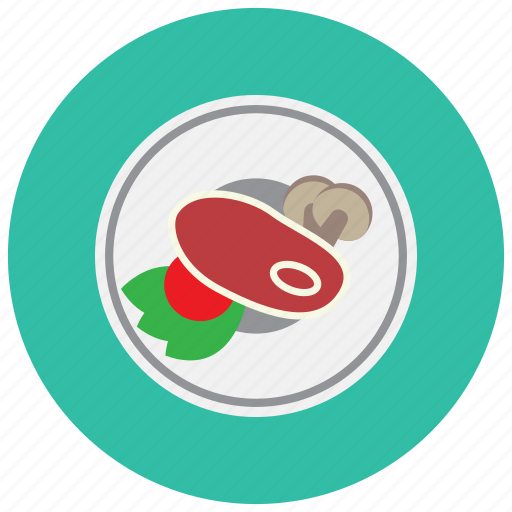 Food, meals, plate, sides, steak, vegetables icon - Download on Iconfinder