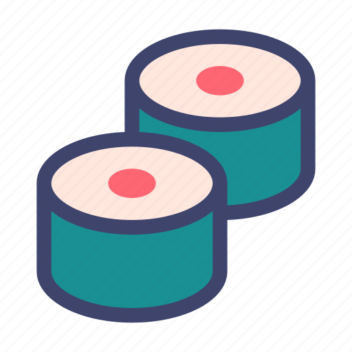 Food, dish, sushi, roll, seafood icon - Download on Iconfinder