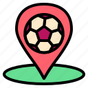 football, location pin, location, placeholder, stadium, maps and location, map pointer 