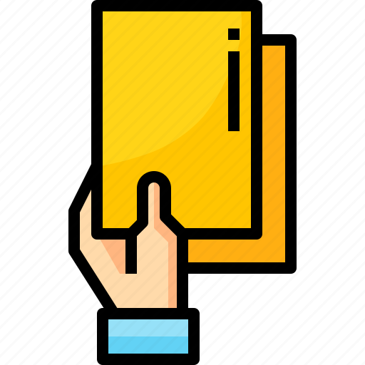 Referee, warning, football, card, yellow, sports, amonestation icon - Download on Iconfinder
