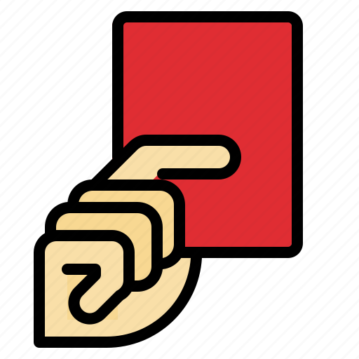 Amonestation, card, football, red, referee, rules icon - Download on Iconfinder