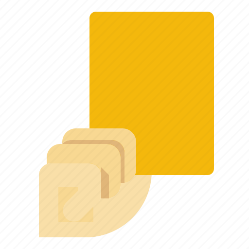 Amonestation, card, football, referee, rules, yellow icon - Download on Iconfinder