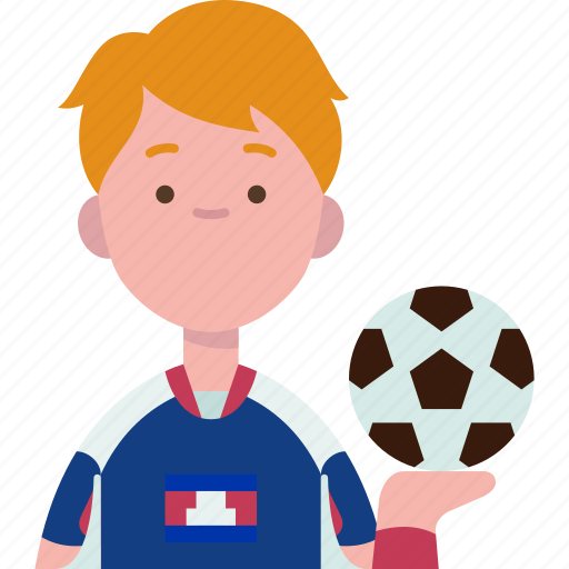Cambodia, football, soccer, man, asean icon - Download on Iconfinder