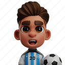 argentina, soccer, sports, football, people, competition, player, avatar 