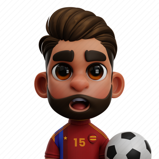 Spain, soccer, sport, football, competition, player, man 3D illustration - Download on Iconfinder