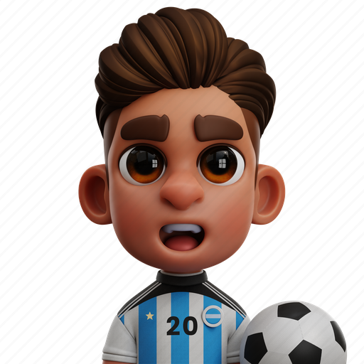 Argentina, soccer, sports, football, people, competition, player 3D illustration - Download on Iconfinder