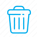 bin, bucket, delete, metal, remove, scrap, trash