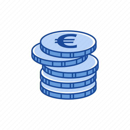 Coins, euro, euro coins, money icon - Download on Iconfinder