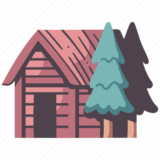 Cottage, house, tree, nature, village, wooden, forest icon - Download on Iconfinder