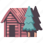cottage, house, tree, nature, village, wooden, forest 