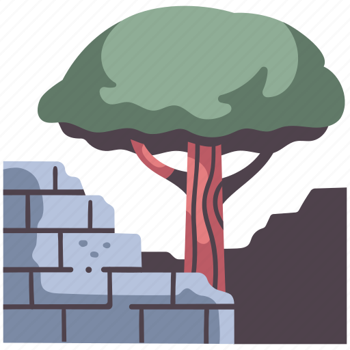 Tree, nature, old, ancient, ruins, wood, building icon - Download on Iconfinder