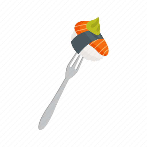 Sushi, flat, icon, fork, equipment, eat, vegetable icon - Download on Iconfinder