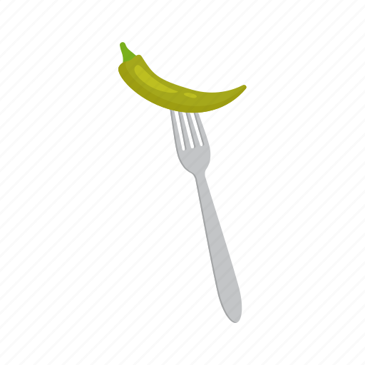 Pepper, flat, icon, fork, equipment, eat, vegetable icon - Download on Iconfinder