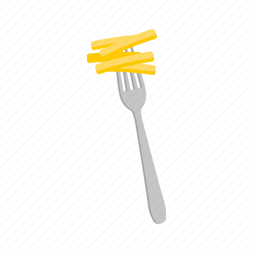French, fries, potato, flat, icon, fork, equipment icon - Download on Iconfinder