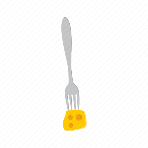 Cheese, flat, icon, fork, equipment, eat, vegetable icon - Download on Iconfinder