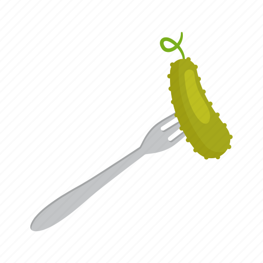 Cucumber, flat, icon, fork, equipment, eat, vegetable icon - Download on Iconfinder