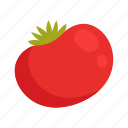 tomato, flat, icon, fork, equipment, eat, vegetable, food, fresh
