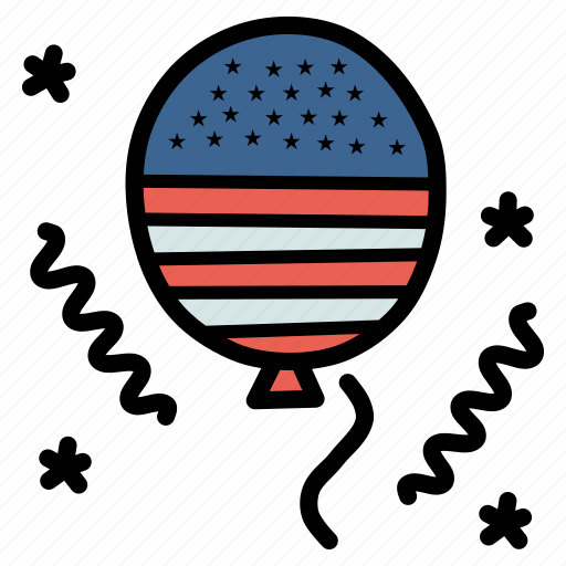 America, american, balloon, celebration, festival, independence day, july 4th icon - Download on Iconfinder
