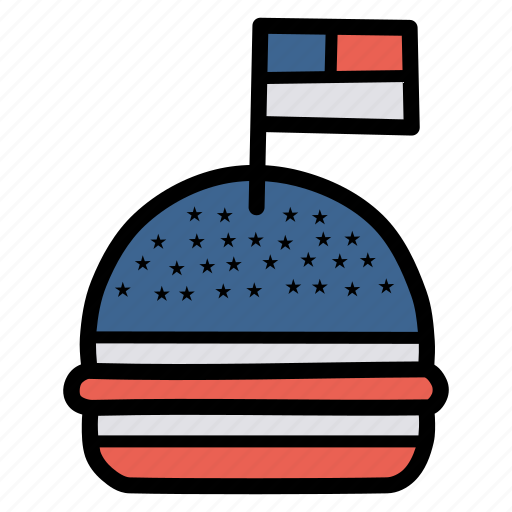 American, burger, celebration, flag, hamburger, independence day, july 4 icon - Download on Iconfinder