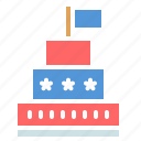 american, cake, celebrate, flag, independence day, july 4th, united states 