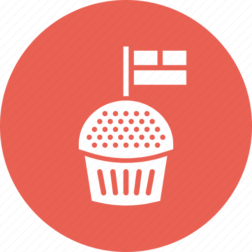 American, cake, flag, independence day, july 4, muffin, pastry icon - Download on Iconfinder