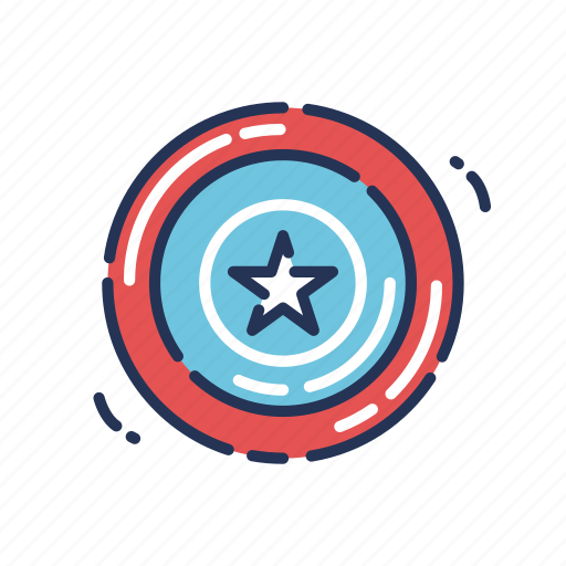 Shield, captain america, decor, fourth of july, guard, independence day, july fourth icon - Download on Iconfinder