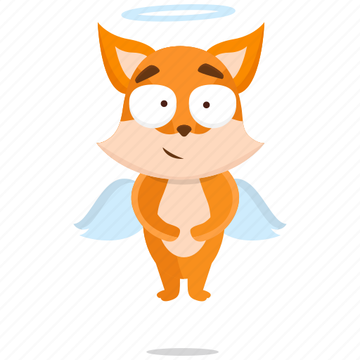 Angel, emoji, emoticon, fox, smiley, sticker icon - Download on Iconfinder