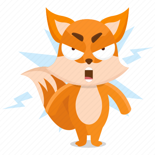 Angry, emoji, emoticon, fox, smiley, sticker icon - Download on Iconfinder