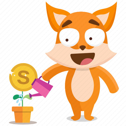 Emoji, emoticon, fox, growth, money, smiley, sticker icon - Download on Iconfinder