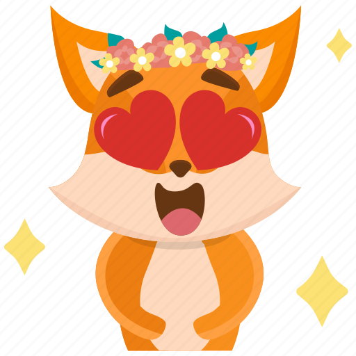Emoji, emoticon, fox, in, love, smiley, sticker icon - Download on Iconfinder