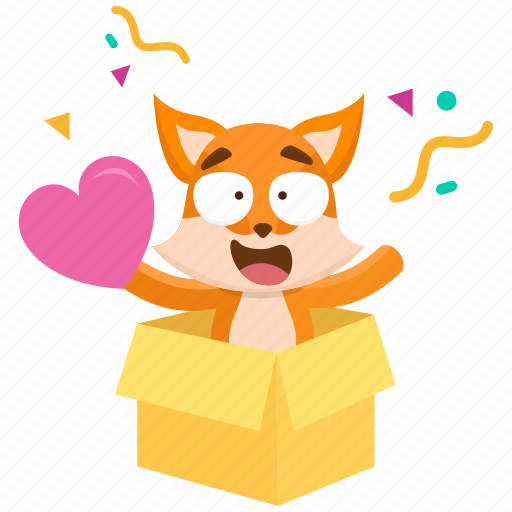 Emoji, emoticon, fox, love, smiley, sticker, surprise icon - Download on Iconfinder