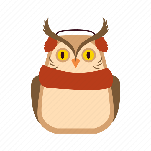 Cute, owl, funny, flat, icon, frame, winter icon - Download on Iconfinder