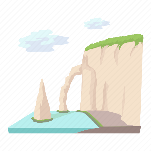 Cartoon, cliff, climbing, coast, logo, object, seacliff icon - Download on Iconfinder