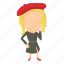 beret, cartoon, character, french, frenchgirl, logo, object 